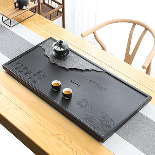 天然乌金石茶盘家用2026新款茶台茶海客厅高档功夫一体石材茶托盘