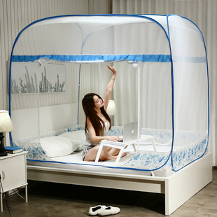 1.8m床双人家用加密加厚2 方顶1.2米1.5 蒙古包蚊帐2020新款 免安装