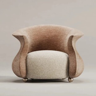 设计师艺术郁金香休闲椅售楼处大堂会客洽谈椅创意仿生花瓣沙发椅