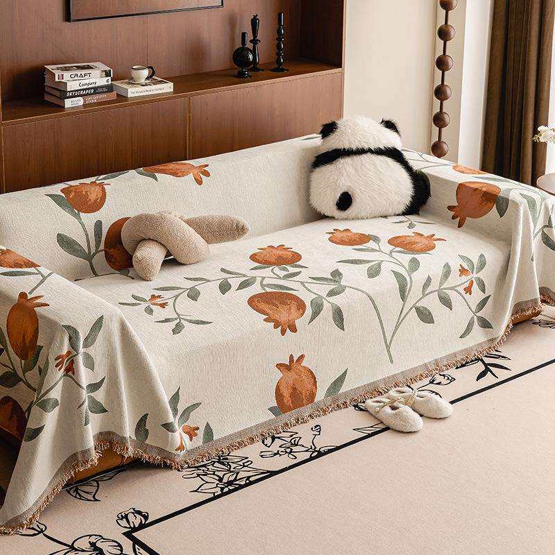 雪尼尔沙发盖布可铺可盖沙发巾毯四季通用高级感一片式沙发垫套罩