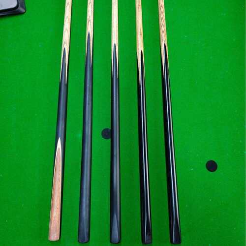 龙顶九球斯诺克中八黑通单插花台球杆白蜡木喷漆黑元杆头10.5mm