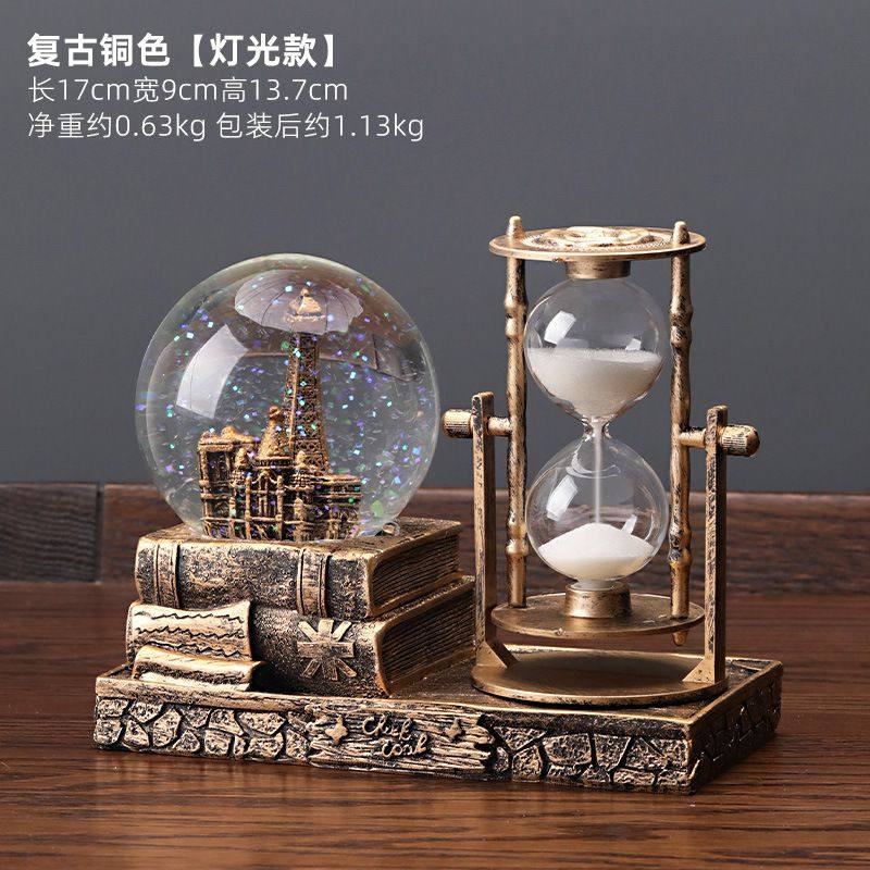 复古沙漏计时器雪花水晶球音乐盒生日礼物女生创意文艺范礼品实用,家居饰品,音乐盒,淘宝优惠券,粉丝福利购,淘宝优惠卷