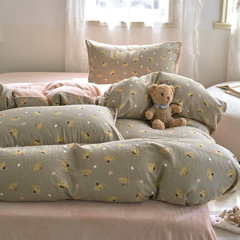 又软又可爱丨双层纱和牛奶绒 冬季加厚保暖床上用品四件套,床上用品,床品套件/四件套/多件套,淘宝优惠券,粉丝福利购,淘宝优惠卷