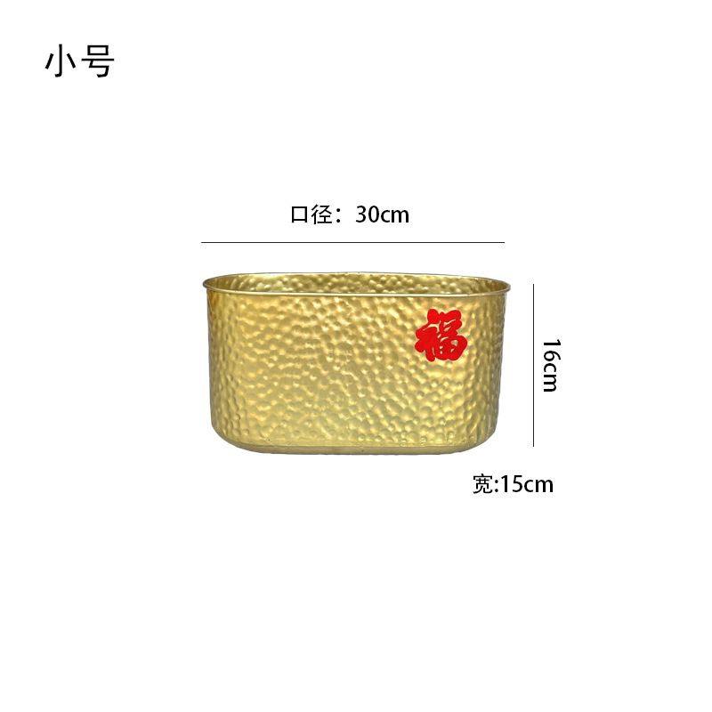 轻奢北欧创意个性金色蝴蝶兰专用花盆金属福盆抱抱桶大口径盆,家居饰品,仿真花/假花,淘宝优惠券,粉丝福利购,淘宝优惠卷