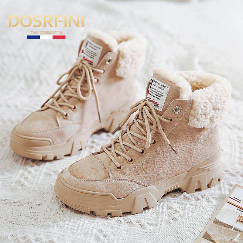 雪地靴冬女洋气皮毛一体2025新款棉靴真皮加绒加厚冬季保暖马丁靴,女鞋,时尚雪地靴,淘宝优惠券,粉丝福利购,淘宝优惠卷