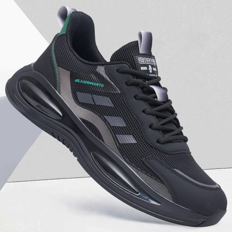 高档品牌男鞋秋季网鞋2025新款网面运动鞋软底透气防臭增高旅游鞋