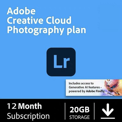 AdobeLR软件2025摄影计划年兑换码激活Lightroom/Photoshop订阅M1