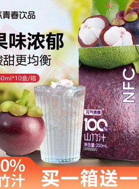【买一送一】山竹汁整箱2500ml鲜榨果汁NFC爽口解渴果汁饮料实惠