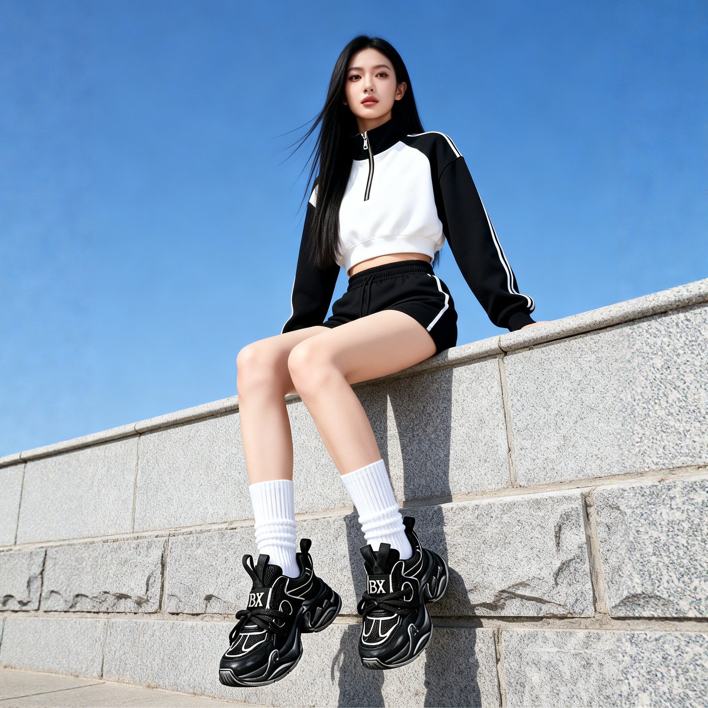 布曦薇新款厚底增高老爹鞋女图片