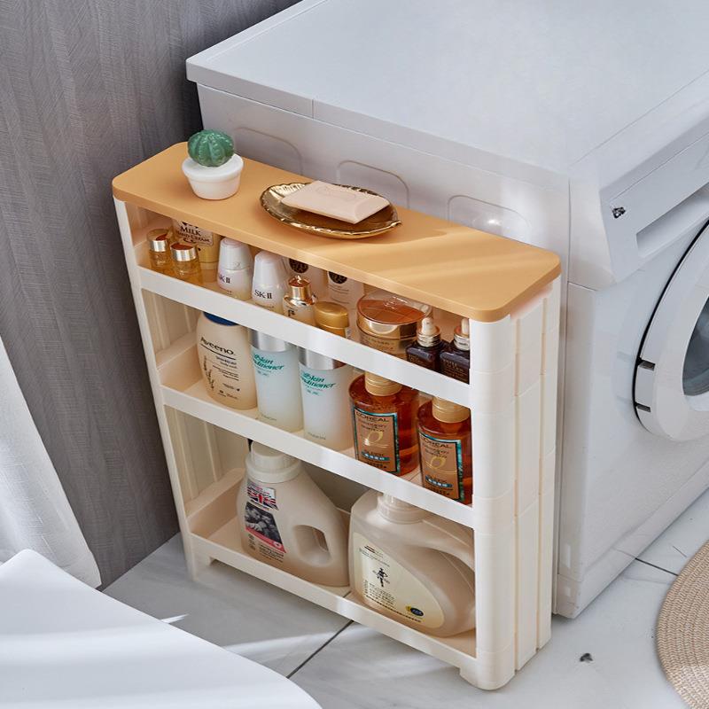 //超窄缝隙柜冰箱侧边厨房收纳极窄储夹缝置物架门后推车