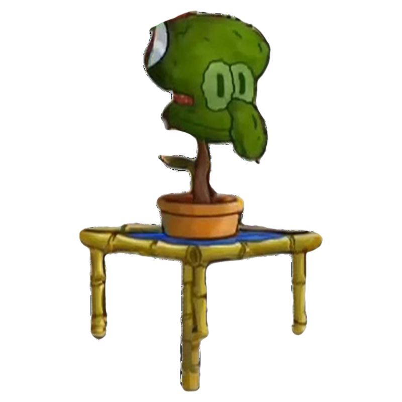 海绵宝宝章鱼哥的盆可做小摆件，也可做超大花盆 盆栽摆件