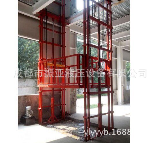 定做挂壁式升降机成都导轨式升降货梯链条导轨式液压升降平台