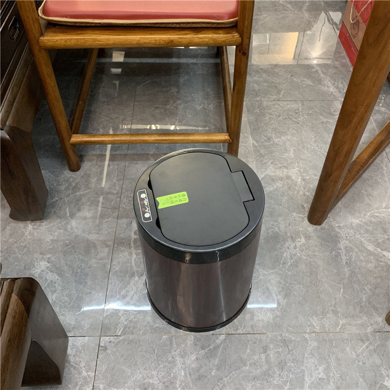 新中式智能感应客厅垃圾桶家用带盖创意卧室厕所卫生间轻奢办新品