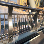 天桥人行道栏杆 批发 201不锈钢桥梁护栏 景区桥梁护栏可定尺切割