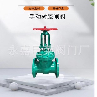 全衬胶法兰闸阀防腐蚀 直通式 Z41J 10C铸钢材质衬胶闸阀