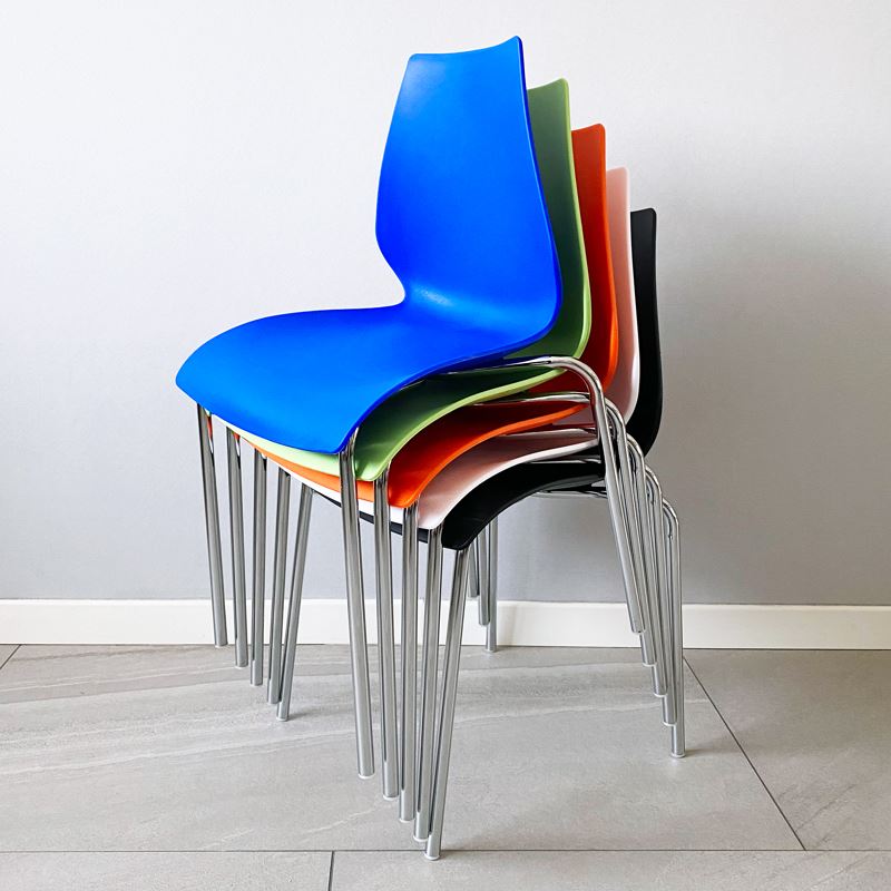 9U商务接待椅展会会展洽谈椅会议会客椅培训椅葫芦椅白色塑料椅餐