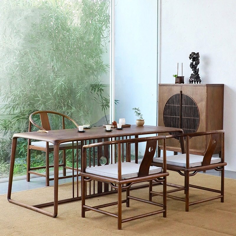 2025款新中式泡茶桌椅组合北美黑胡桃实木茶室客厅家用高端茶,电子元器件市场,电线扎带/束线带,淘宝优惠券,粉丝福利购,淘宝优惠卷