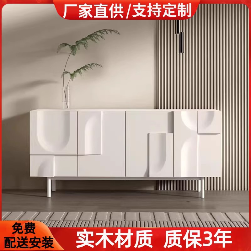 北欧烤漆餐边柜实木茶水柜简约入户玄关柜酒柜储物柜装饰柜整装