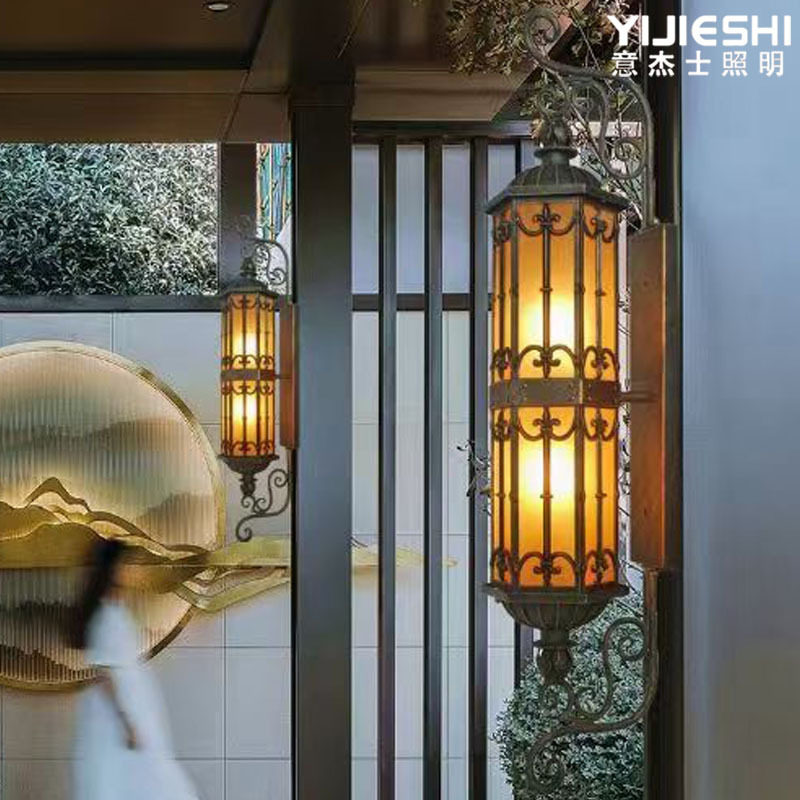 美式壁灯复古欧式壁灯走廊楼梯过道灯别墅花园灯室外大门口阳台灯