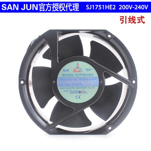 240V 200V 0.40A大风量机柜散热风扇 SJ1751HE2 全新SANJUN三巨