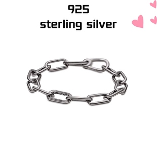 S925纯银ME系列环链手链素圈DIY简约七夕礼物 新品