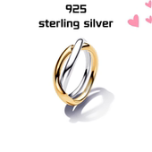 新品 925纯银ESSENCE天性双生戒指小众气质中性可叠戴七夕礼物