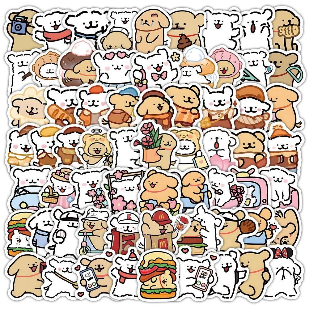 卡通线条小狗贴纸儿童贴画