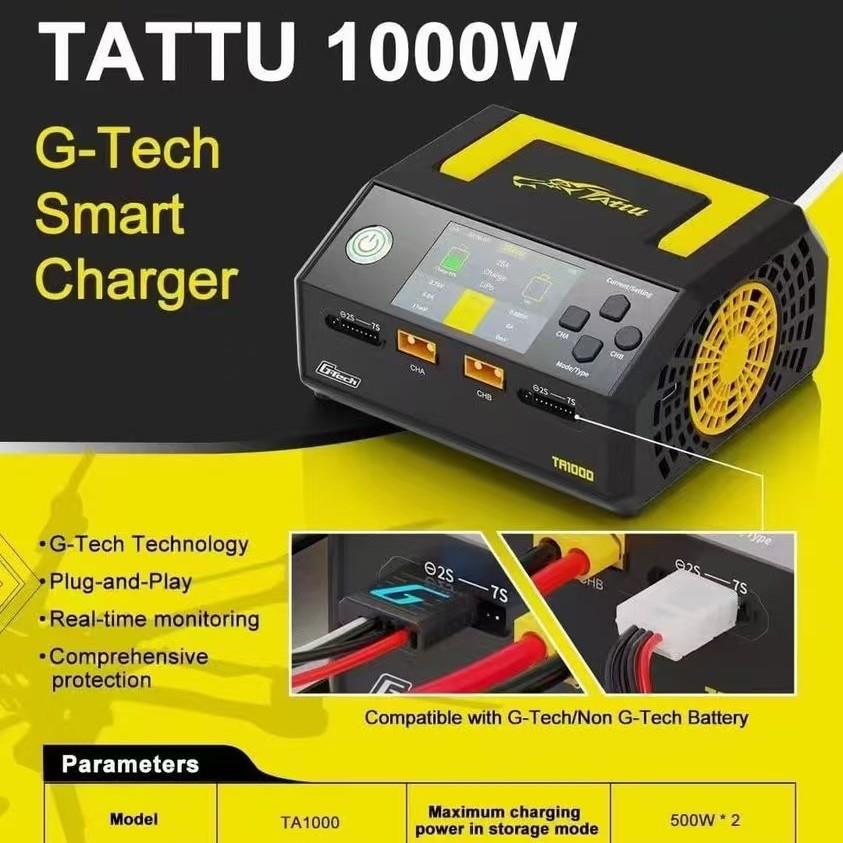 TA1000 G-TECH智能充电器 双通道/1000W/1S~7S/25A充电器