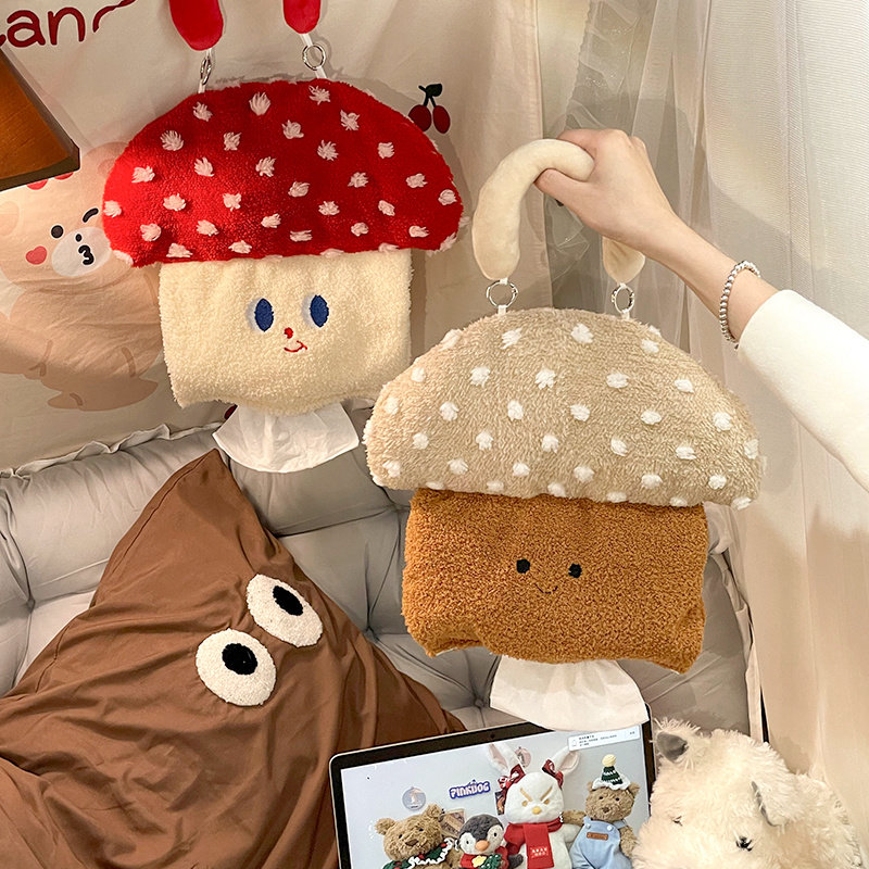 床上可爱蘑菇纸巾袋悬挂吊挂式宿舍学生卧室床头纸巾盒车载抽纸袋