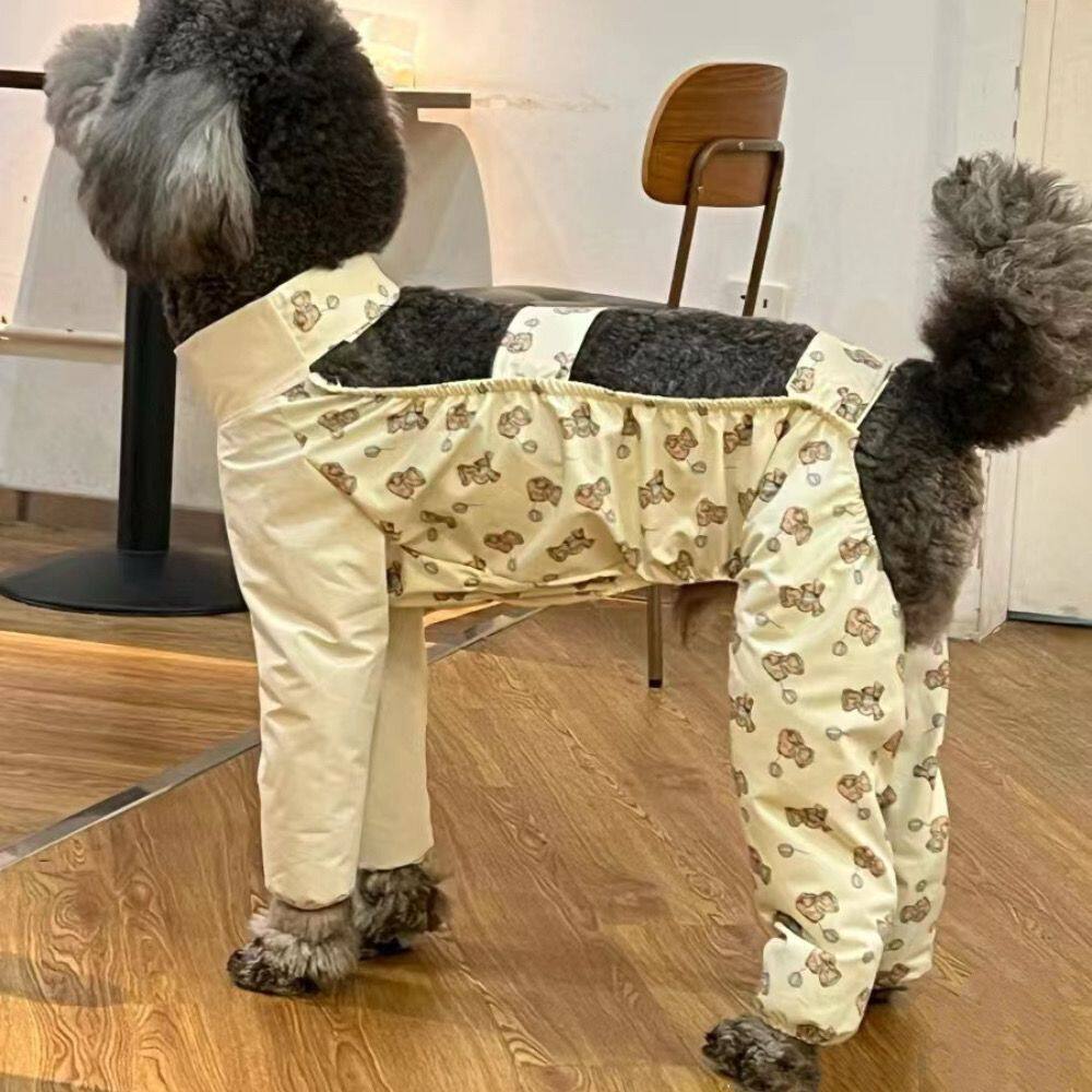 长毛大型犬巨贵宠物衣服狗狗防脏腿裤户外防尘防尿防脏腿裤