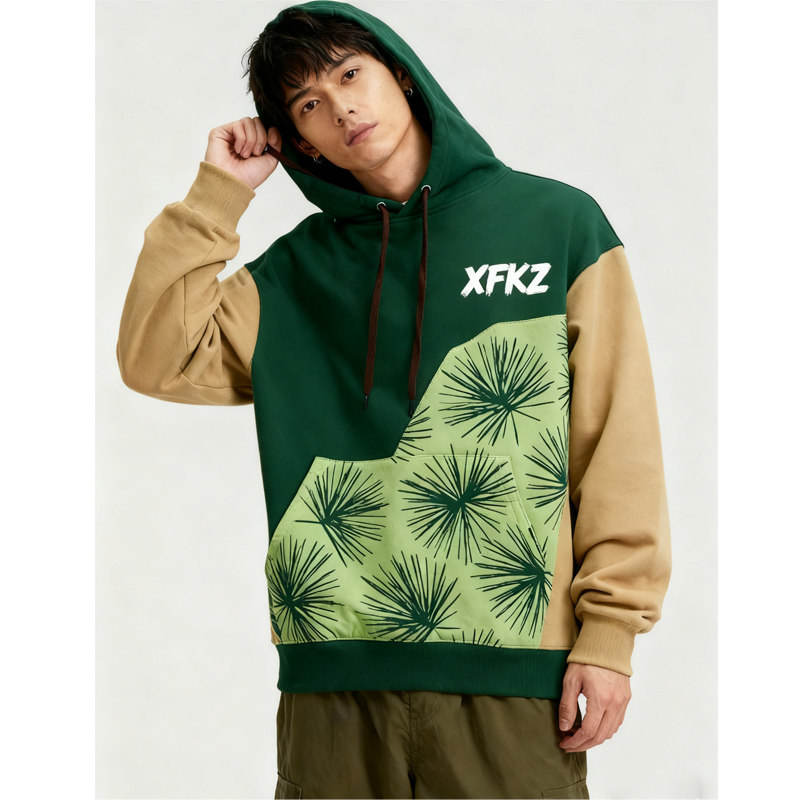 XFKZ 2025新款潮流国潮ins百搭嘻哈机能风连帽上衣外套