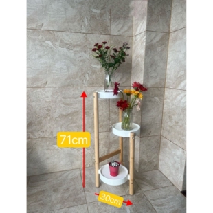 北欧花架客厅花盆多肉阳台置物架多层室内家用简约楠竹落地盆景