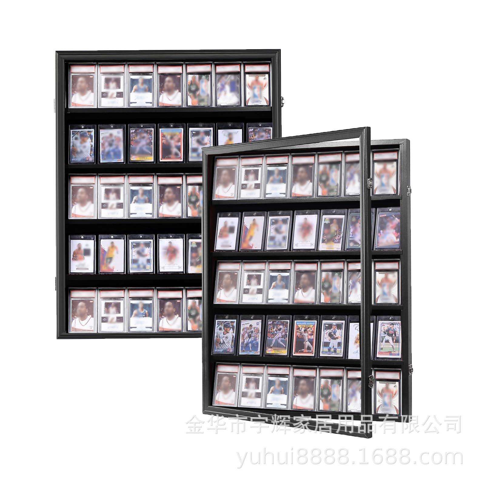 分层运动卡展示相框棒球卡展示盒交易卡收藏墙壁展示架篮球