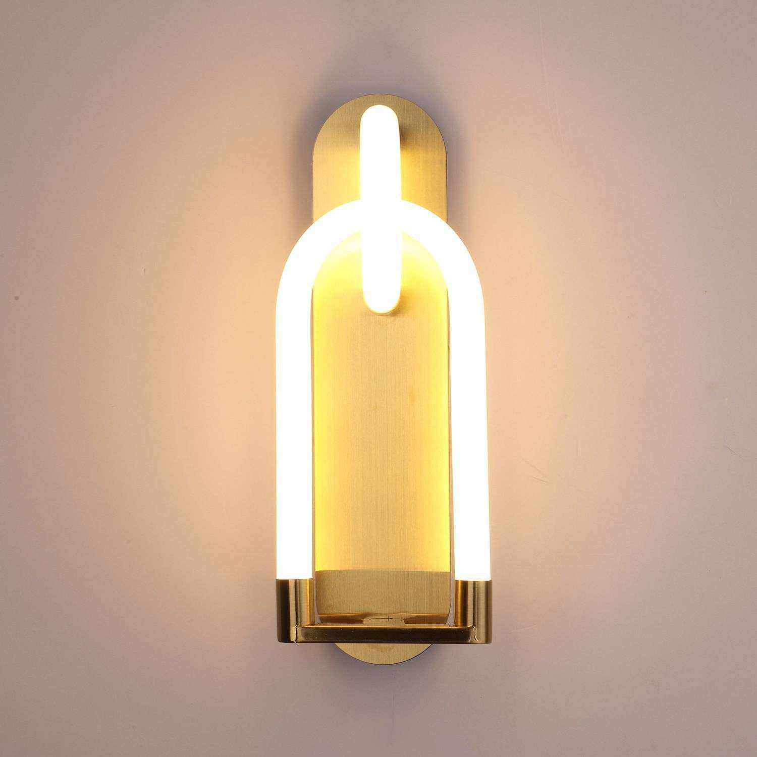 北欧轻奢壁灯现代轻奢华大气亚克力弯管壁灯客厅卧室走廊酒店床头