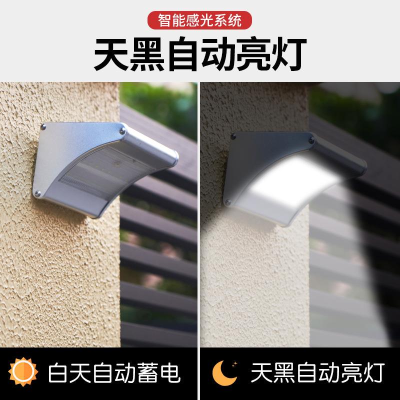 太阳能灯户外庭院灯超亮人体感应壁灯新农村家用室外防水led路灯