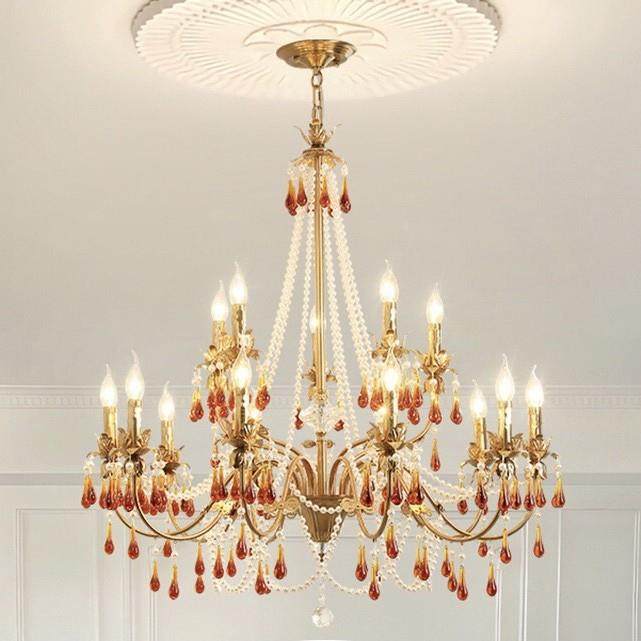 水晶吊灯法式客厅水滴灯餐厅灯具美式酒店别墅客厅大厅灯,鲜花速递/花卉仿真/绿植园艺,割草机/草坪机,淘宝优惠券,粉丝福利购,淘宝优惠卷