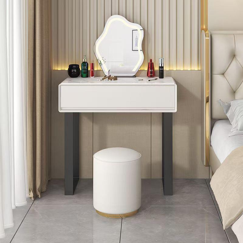 新款实木梳妆台床尾斗柜一体卧室现代简约奶油风轻奢化妆桌子