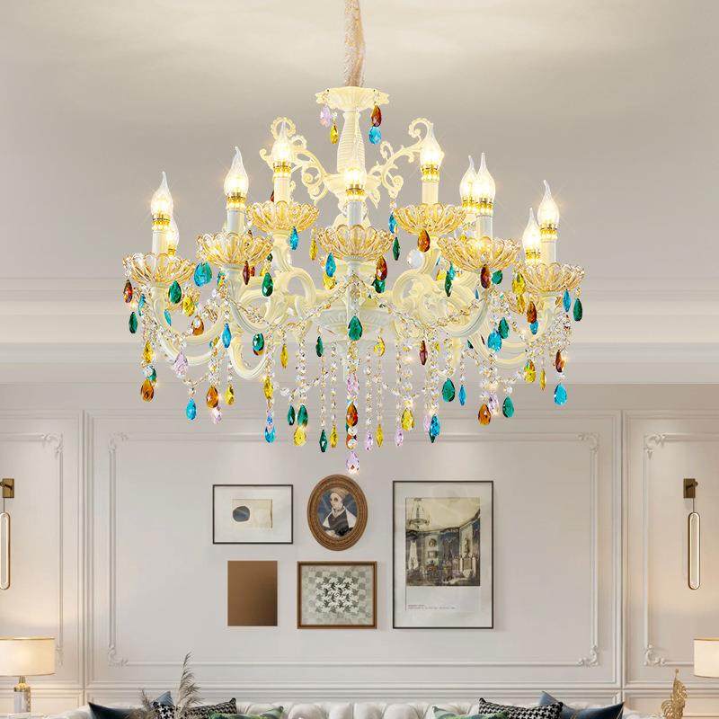 客餐厅水晶吊灯美式复古卧室书房灯轻奢别墅婚礼堂艺术蜡烛灯欧式,鲜花速递/花卉仿真/绿植园艺,割草机/草坪机,淘宝优惠券,粉丝福利购,淘宝优惠卷