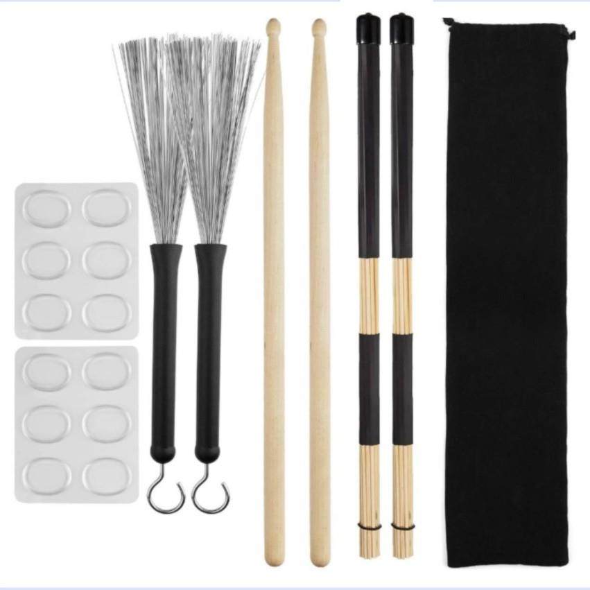 电商热销5A架子鼓鼓棒 钢丝鼓刷19束竹棒静音垫绒布袋架子鼓套装,玩具/童车/益智/积木/模型,毛绒/玩偶/公仔/布艺类玩具,淘宝优惠券,粉丝福利购,淘宝优惠卷