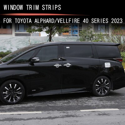 适用23款丰田ALPHARD/VELLFIRE 40系车窗饰条W埃尔法黑化改装