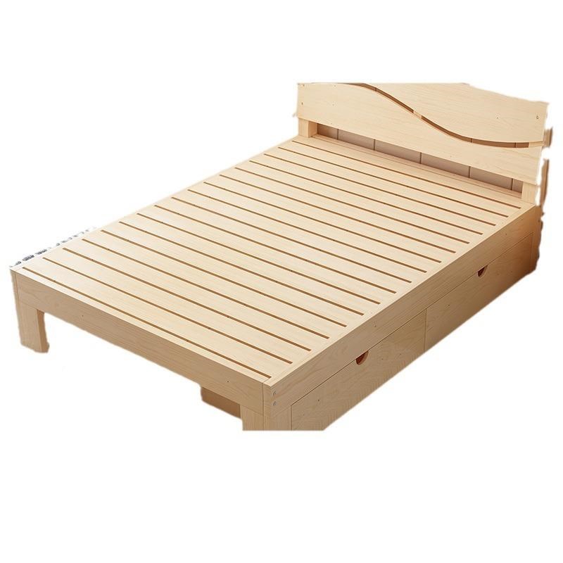 实床18双人床出租房现代简约1YII.5米主卧经济m型1.木X2米儿童.床