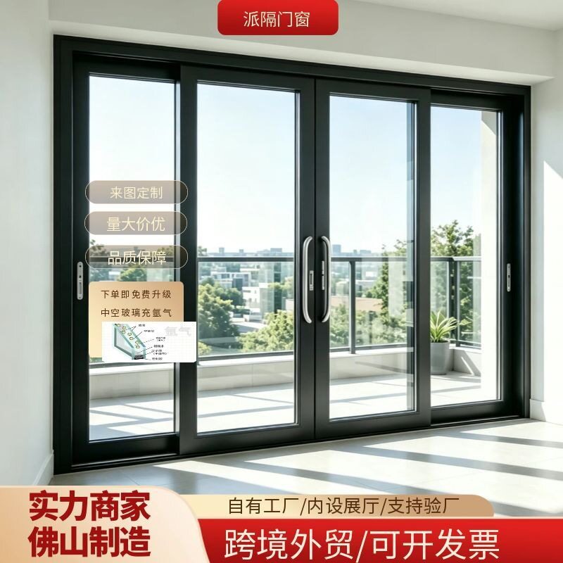 阳台门重型推拉门客厅移门别墅入户庭院大门室外断桥铝封窗提升门