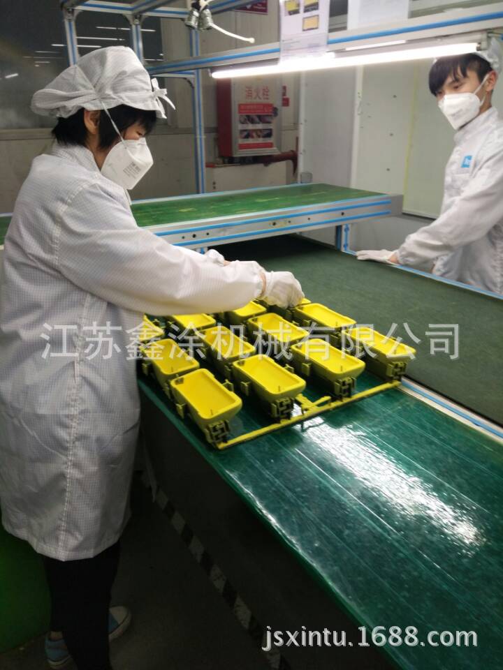 塑料眼镜盒自动植绒生产线 塑料件自动植绒 静电自动植绒