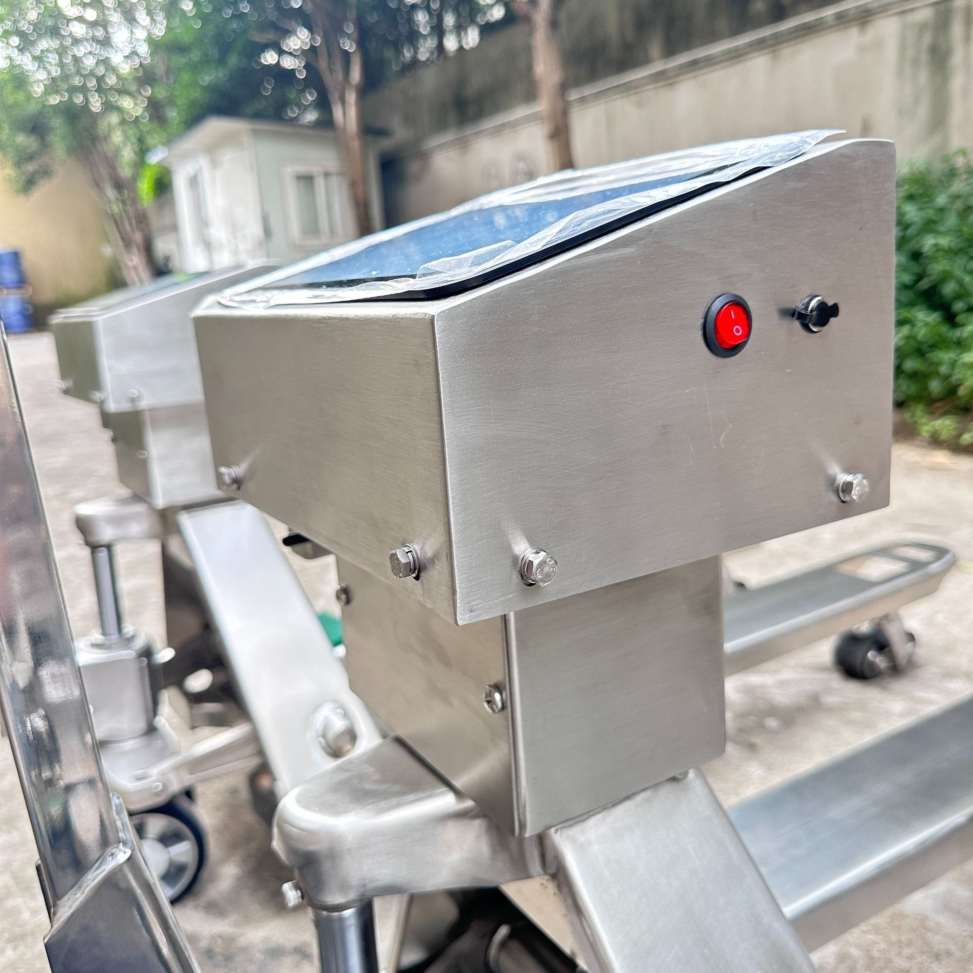 304不锈钢智能液压搬运称重车