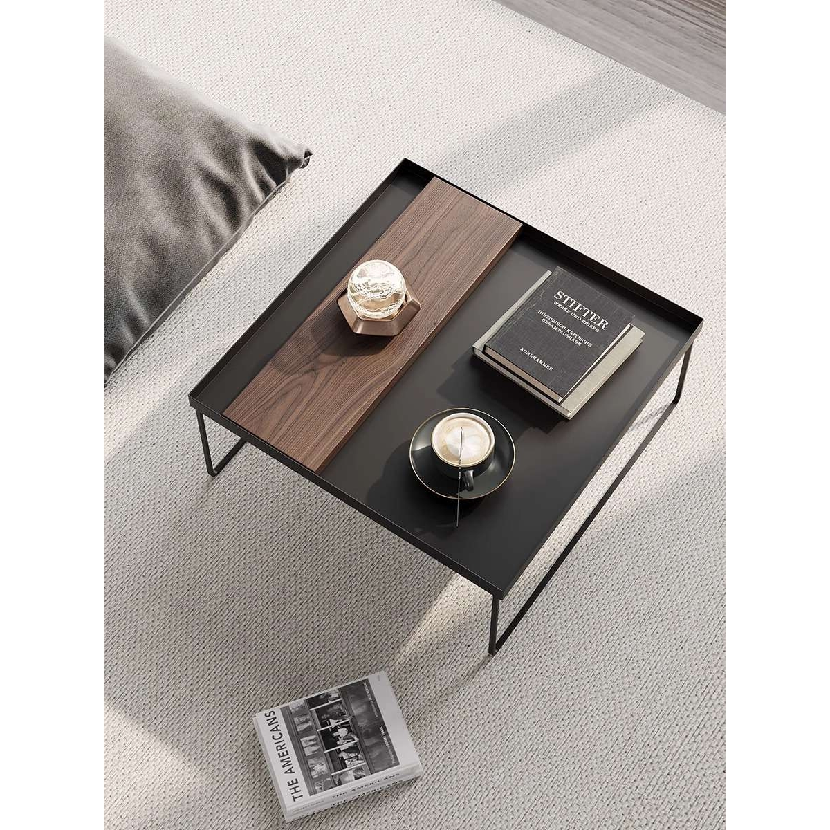 2023网红飘窗小桌子轻奢榻榻米茶桌小茶几日式黑色炕桌矮桌茶台