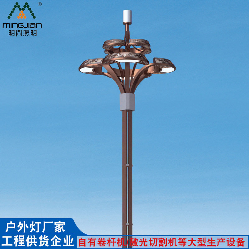 直销户外大道中式创意LED玉兰灯 多规格照明中华路灯景观灯组合灯