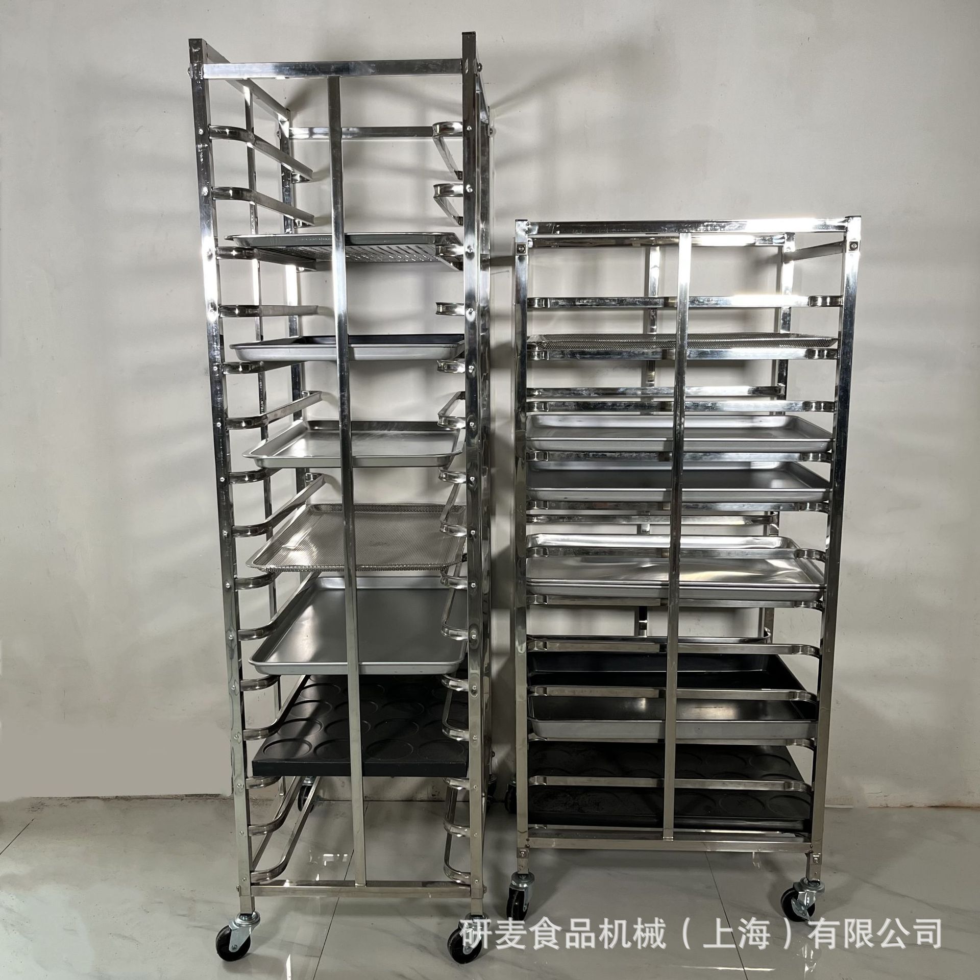 面包房用的不锈钢烤盘架 推车式饼盘车12层15层商用尺寸可选