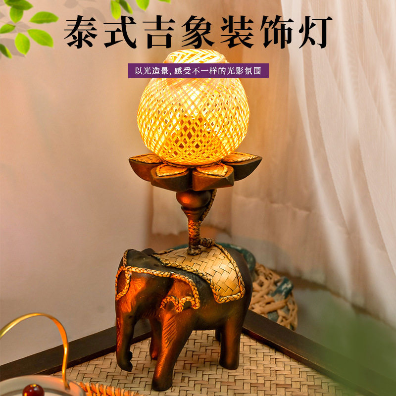泰国手工实木客厅庭院台灯东南亚风格家居会所酒店装饰中式古典