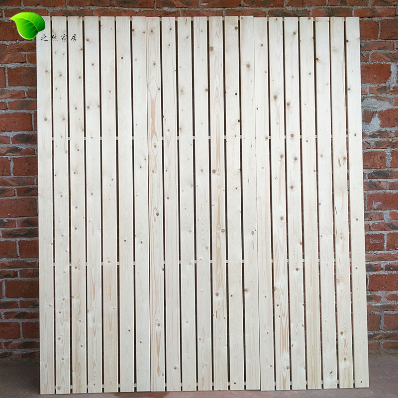 定制松木硬床板折叠1.5杉木床垫1.8米榻榻米1.R2双人实木板排骨架