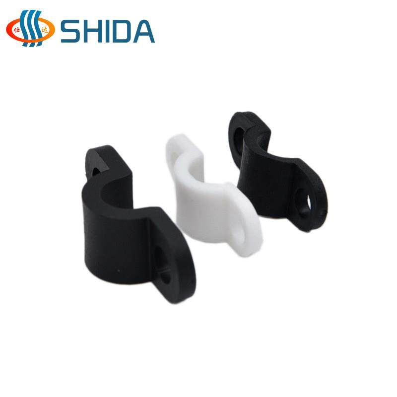 塑胶弧形压线板线卡注塑线扣电缆电线压线片夹塑料桥型固线器